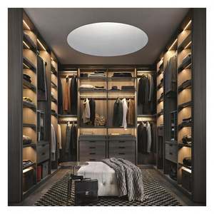 Armario de Vidrio con Puerta de Aluminio, Armario de Vidrio de 5 mm, Muebles de Dormitorio con Espejo para Apartamento - Product Image 4