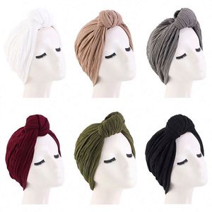 Knot Wrap African Jersey Turban Stretch Head <b>Scarf</b> Long Headwrap Soft Beanie Cap for Black Women Promotion Gift - Product Image 3