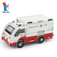 Camion de pompiers et pompier en papier 3D, puzzle éducatif pour enfants, jouet de développement STEAM, artisanat certifié EN71