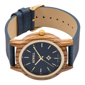 Reloj de Madera Natural Hecho a Mano para Hombre, Reloj de Cuarzo con Correa de Cuero, Relojes Mecánicos de Madera para Hombre - Product Image 1