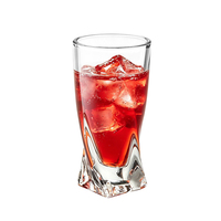 Verre à shot de luxe unique de 40 ml avec base torsadée, sans plomb, transparent, pour logo personnalisé, mini verres à whisky, tequila, vodka