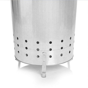 Portatile 90l acciaio zincato combustione foglie di carta di legno pattumiera rifiuti giardino bruciatore inceneritore bidone del fuoco - Product Image 3