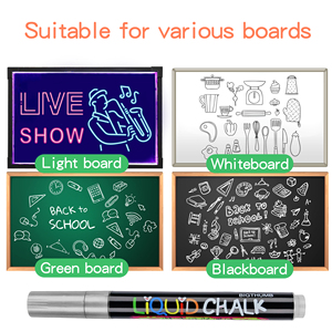 Chalk <span class=keywords><strong>marker</strong></span> cho trắng board đen hội đồng quản trị và bảng màu xanh lá cây - Product Image 4