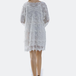 Vestidos Casuales Florales, Nueva Moda, Vestidos Largos Bordados con Encaje para Mujer, OEM Mini - Product Image 4