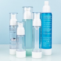 Flacon pompe rechargeable pour lotion et brume, en plastique transparent, sans air, 15ml 30ml 50ml 80ml 100ml 120ml