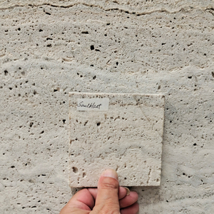 Sandblasted Bạc <span class=keywords><strong>grey</strong></span> travertine đá cẩm thạch với màu xám tĩnh mạch gạch cho nội thất sàn và tường - Product Image 2