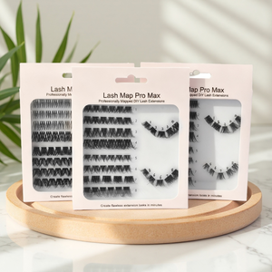 Cils en grappe de luxe réutilisables en faux <span class=keywords><strong>vison</strong></span> noir naturel, faits à la main, légers, pré-mappés, effet wispy, pour la vente en gros, DIY, marque privée, fournisseur - Product Image 6
