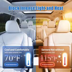 Popular Nano Ceramic Tinted PET <span class=keywords><strong>Pelicula</strong></span> 2ply Autoadhesivo Solar Windows Film 1,52x30m Car Window Tint para uso automotriz - Product Image 3