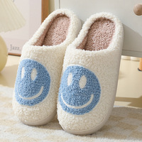 Dropshipping Products 2025 Chaussons en coton doux et léger Chaussons d'intérieur d'hiver en peluche au visage souriant pour la maison