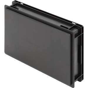 Leitfähiger stapelbehälter, 2 griffleisten, lxbxh 600x400x120มม., 22ลิตร, Schwarz - Product Image 2