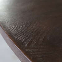 Ensemble de table à manger ronde en bois massif de frêne, sur mesure, moderne, pour usage commercial, avec chaises, pour restaurant et hôtel