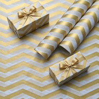 Papier de soie imprimé couleur or et argent de luxe, écologique, pour emballage cadeau de fêtes et de mariages
