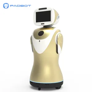 Golden Color Welcome Dancing Reception Roboter Event Interactive Mobile Commercial Robot