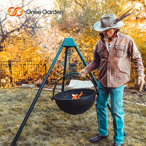 Modern Outdoor Indoor/Outdoor Mental BBQ Equipment Steel Fire Pit <b>Grills</b> for Wood Burning and Charcoal Barbecues - Product Image 6