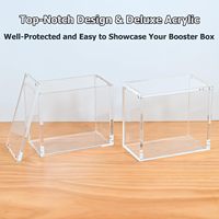 Boîte de rangement portable moderne en acrylique transparent 5+8mm avec couvercle magnétique, résistante aux UV et écologique pour boîtes de boosters TCG