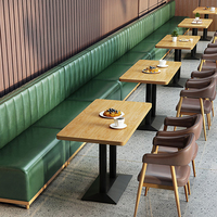Ensemble de table en bois personnalisable avec 4 chaises de salle à manger pour restaurant, café, ou boutique de jus - Modèle CY186