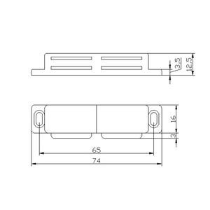 לוכד דלת מגנטית מודרנית עבור מטבח סלון מלון ריהוט ארון חומרה מגנטית תופס עיצוב מתכת - Product Image 5
