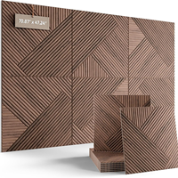 Panneaux muraux acoustiques en feutre à grain de bois 3D personnalisés, en fibre de polyester, insonorisants et décoratifs pour bureau, maison, hôtel, studio