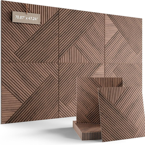 Paneles Acústicos de Pared de Fieltro con Diseño de Madera 3D Personalizados, Paneles Decorativos Insonorizantes de Fibra de Poliéster para Oficina, Hogar, Hotel, <span class=keywords><strong>Estudio</strong></span> - Product Image 2