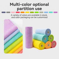 Rouleau de serviettes en microfibre jetables absorbantes pour la maison, en gros, rouleau de chiffons de nettoyage en microfibre pour la cuisine