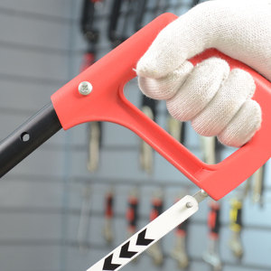 CREATEFLAG Stahl <span class=keywords><strong>DIY</strong></span> Hochkohlenstoffstahl Flexibler Bügelsägenrahmen mit Rutschfestem Griff und Beidseitig Geschärften Zähnen - Product Image 4