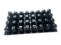 Plateau de semis profond à 32 cellules de 8,5 cm de profondeur, en plastique réutilisable, pour serre et ferme