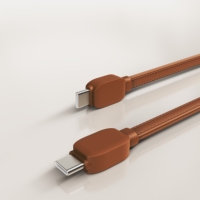 Kabel Pengisian Cepat NITIKA 60W 3A USB-C ke USB-C, Kabel Kulit Premium Terjalin, Panjang 1.1M dengan Konektor Emas