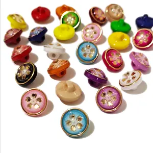 Hochwertige runde färbbare dekorative runde kombinierte Schaft knöpfe für Kinder mantel