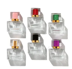Hohe qualität luxus flasche parfüm glas hand geblasen glas parfüm flaschen diamant form glas parfüm flasche