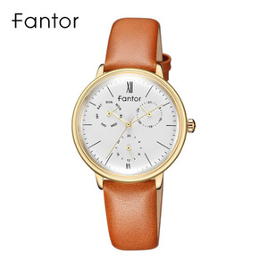 Fantor 1008 Orologio <span class=keywords><strong>di</strong></span> Lusso da Donna <span class=keywords><strong>di</strong></span> Alta Gamma Cronografo al Quarzo Elegante con Cinturino in Vera Pelle Orologio da Polso Femminile - Product Image 2