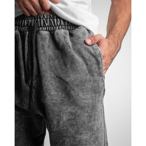 Pantalons de survêtement décontractés pour hommes personnalisés, 100% coton, lavage vintage, taille mi-haute, poids lourd, écologiques - Product Image 6