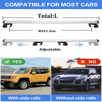 Barres transversales de toit universelles en alliage d'aluminium TerraCross pour SUV et véhicules tout-terrain, porte-bagages, capacité 70 kg, installation facile