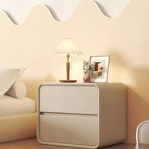 Mesita de Noche Moderna de Madera Maciza de Estilo Italiano de Lujo con 2-3 Cajones, Muebles de Dormitorio Ecológicos - Product Image 5