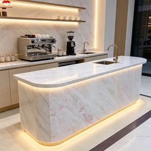 Gran Losa de Mármol Rosa Moderno de 18 mm de Espesor, Duradera e Impermeable para <span class=keywords><strong>Hotel</strong></span>, Villa, Cocina, Comedor, Hogar, Bar, Sala de Estar, Interior - Product Image 4