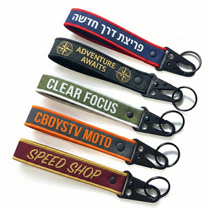 Özel Logo Marka 3D Nakışlı Anahtarlık Kişiselleştirilmiş Kumaş Havacılık Araba Motosiklet Özel Halka Anahtarlık Aksesuarları - Product Image 1