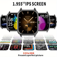 Montre connectée unisexe SENBONO T13, écran tactile TFT HD ultra-fin de 1,955 pouces, étanche IP68, tracker d'activité physique, montre de sport au poignet, 5-10