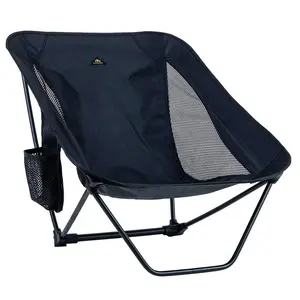 Hafif açık balıkçılık sandalyeler düşük profil katlanır ay sandalye taşıma çantası ile Ultralight kamp sandalyesi