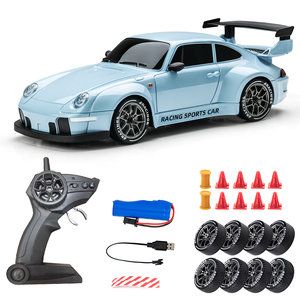 NUEVO Auto de Carreras a Control Remoto <span class=keywords><strong>RC</strong></span> <span class=keywords><strong>Drift</strong></span> Escala 1/24 de 4 Canales con Cable USB, Juguete Deportivo con Luces de Chispas para Niños - Product Image 5