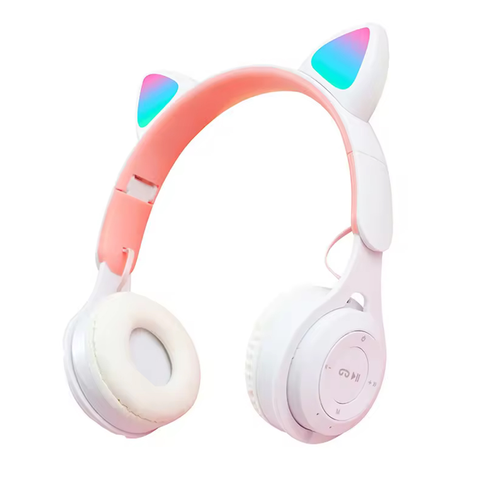 NEW EAR　【完売商品】　新品・未使用 Y08 Cute Pink Cat Ear Headphones - High Quality Wireless