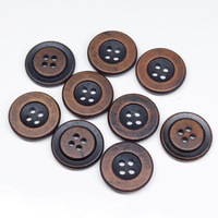 Kancing Baju Jas dari Tulang Sapi Asli Warna Merah-Coklat Vintage Ukuran 20mm dan 25mm Grosir Pabrik