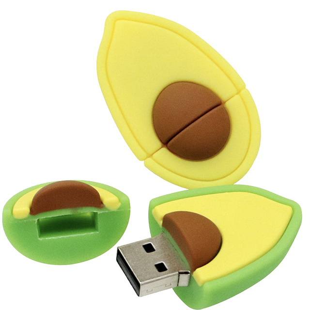 Cartoon Fruit Avocado Shape Usb Flash Drive for Promotional Gift 1gb 2gb 4gb 8gb 16gb 32gb