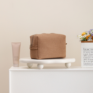 Bolsa de Cosméticos Personalizada en Color Pastel, Estilo Waffle, Ecológica, Portátil, <span class=keywords><strong>para</strong></span> Viaje - Product Image 2