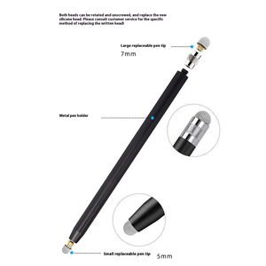 Meepss Stylus <span class=keywords><strong>de</strong></span> cabeza <span class=keywords><strong>de</strong></span> tela <span class=keywords><strong>de</strong></span> tamaño Universal para teléfonos móviles, tabletas, <span class=keywords><strong>iPad</strong></span>, máquina <span class=keywords><strong>de</strong></span> Educación Temprana, bolígrafo táctil, Material <span class=keywords><strong>de</strong></span> Metal duradero - Product Image 2