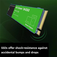 Western Digital Green SN350 NVMe SSD PCIe 3.0 M.2 2280 500G 240G 2TB 1TB hingga 3200MB/s Komputer Solid State Drive