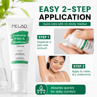 Crème déodorante pour les aisselles OEM, 3% de niacinamide, bisabolol, éclaircissante, exfoliante, adoucissante, unifiante du teint, sans taches, crème déodorante pour le corps