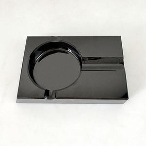 Cenicero Cuadrado <span class=keywords><strong>de</strong></span> Porcelana Negra Clásico con Logotipo Personalizado, Cenicero <span class=keywords><strong>de</strong></span> Cristal para Cigarros con Caja <span class=keywords><strong>de</strong></span> Regalo - Product Image 2