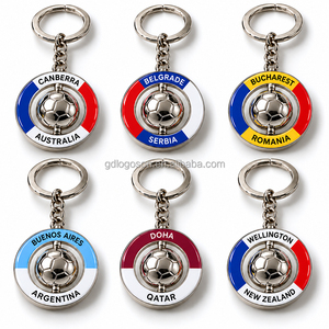 Maßgefertigter Rumänien-Flaggen-Schlüsselanhänger mit 3D-Fußball, Metall-Taschenanhänger, Fußball-Fan-Sportgeschenk für Stadion, Museum und Geschäfte - Product Image 6