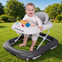 Brightbebe 2-in-1 Baby Activity Walker Rangka Besi Stasiun Mainan Lepas Pasang Dapat Dilipat Kapasitas Beban 15kg 6-3 Tahun Bersertifikasi EN