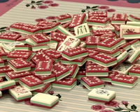 Kit de Mahjong de Luxe Moderne Deluxe 160 Tuiles Acryliques Marron Triple Couche Motif Floral Vert Rouge Vigne pour Fête Sociale Classique et Amusante