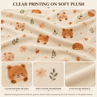 Tissu Minky à imprimé animal, doux, 100% polyester, imprimé numérique, tissu Minky pour couvertures, vêtements de nuit, capacité de production en série